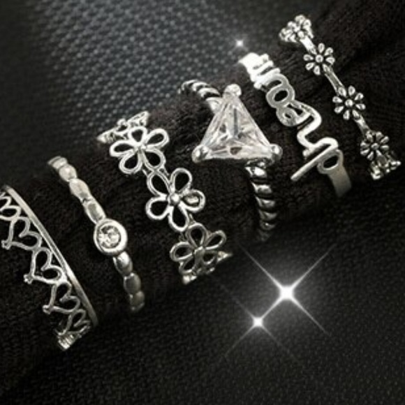 Vintage Bohemian Style Knuckle Rings Set - Picture 3 of 3